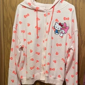 Hello Kitty Heart Patterned Kids Jacket